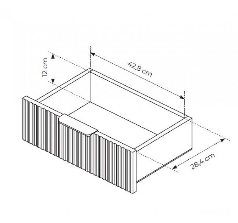 Κομοδίνο Lante Μπεζ 63x55x38cm