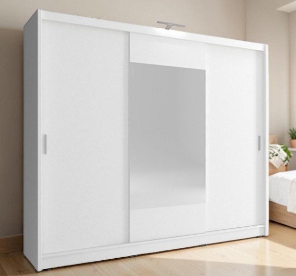 Ντουλάπα Συρόμενη Wiki Χρώμα Λευκό 250x214x62