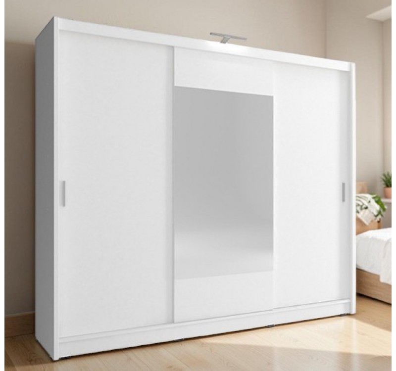 Ντουλάπα Συρόμενη Wiki Χρώμα Λευκό 250x214x62