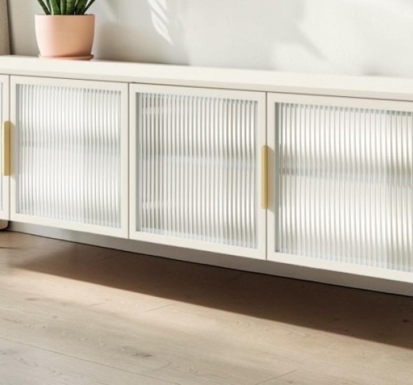 Έπιπλο τηλεόρασης Lumi Λευκό Kazmir 181x62x39cm