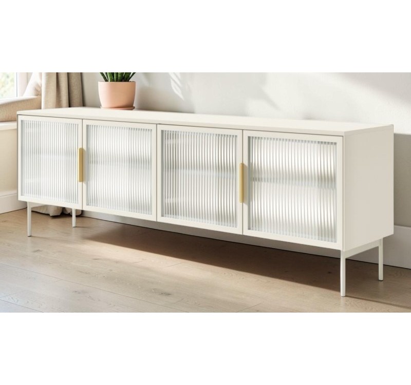 Έπιπλο τηλεόρασης Lumi Λευκό Kazmir 181x62x39cm