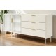 Μπουφές Lumi Λευκό Kazmir με βιτρίνα και συρτάρια 181x82x39cm