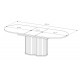 Τραπέζι LOVI φυσικό cremona 180-220x76x90cm