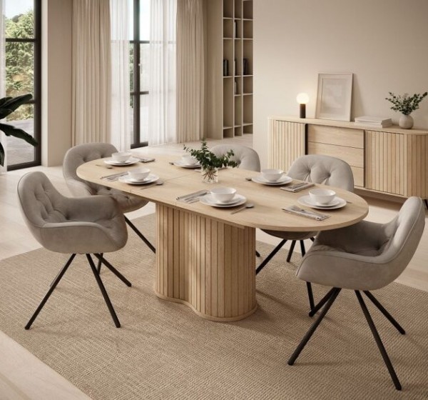 Τραπέζι LOVI φυσικό cremona 180-220x76x90cm