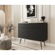 Μπουφές Oro MDF Ανθρακί με μαύρα πόδια 107x85x39cm