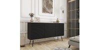 Μπουφές Oro MDF Ανθρακί με μαύρα πόδια 160x85x39cm