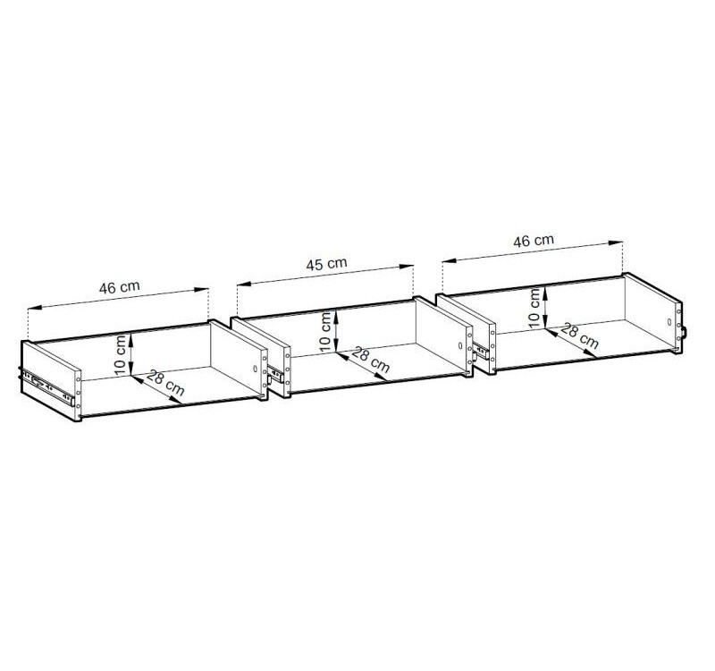 Έπιπλο τηλεόρασης ALBION με συρτάρια Λευκό Kazmir 160x44x39cm