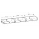Έπιπλο τηλεόρασης ALBION με συρτάρια Λευκό Kazmir 160x44x39cm