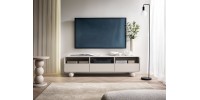 Έπιπλο τηλεόρασης ALBION με συρτάρια Λευκό Kazmir 160x44x39cm