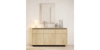 Μπουφές Torro με συρτάρια Φυσικό Cremona + Ανθρακί 163x82x38cm