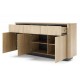 Μπουφές Torro με συρτάρια Φυσικό Cremona + Ανθρακί 163x82x38cm
