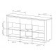 Μπουφές Torro με συρτάρια Φυσικό Cremona + Ανθρακί 163x82x38cm
