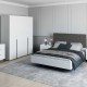 Ντουλάπα GRD-1740-DD Oryana τετράφυλλη Λευκή 180x210x62cm