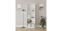 Βιβλιοθήκη KTP-350-BB Modern Λευκή 64x182x26cm