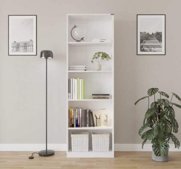 Βιβλιοθήκη KTP-350-BB Modern Λευκή 64x182x26cm