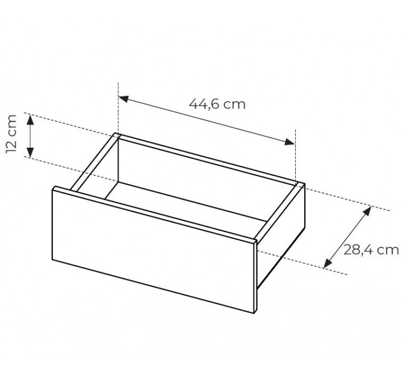 Κομοδίνο HIRO μπεζ με συρτάρι και φωτισμό 53x43x40cm