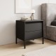 Κομοδίνο Senso με δύο συρτάρια Ανθρακί 54x56x40cm