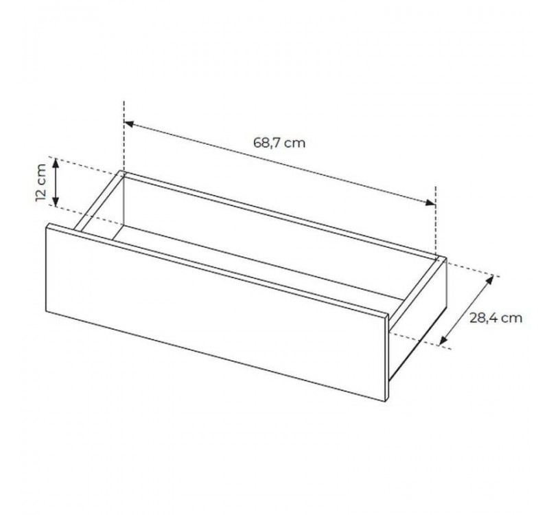 Συρταριέρα NABU Φυσικό Βελανιδί 154x83x38cm