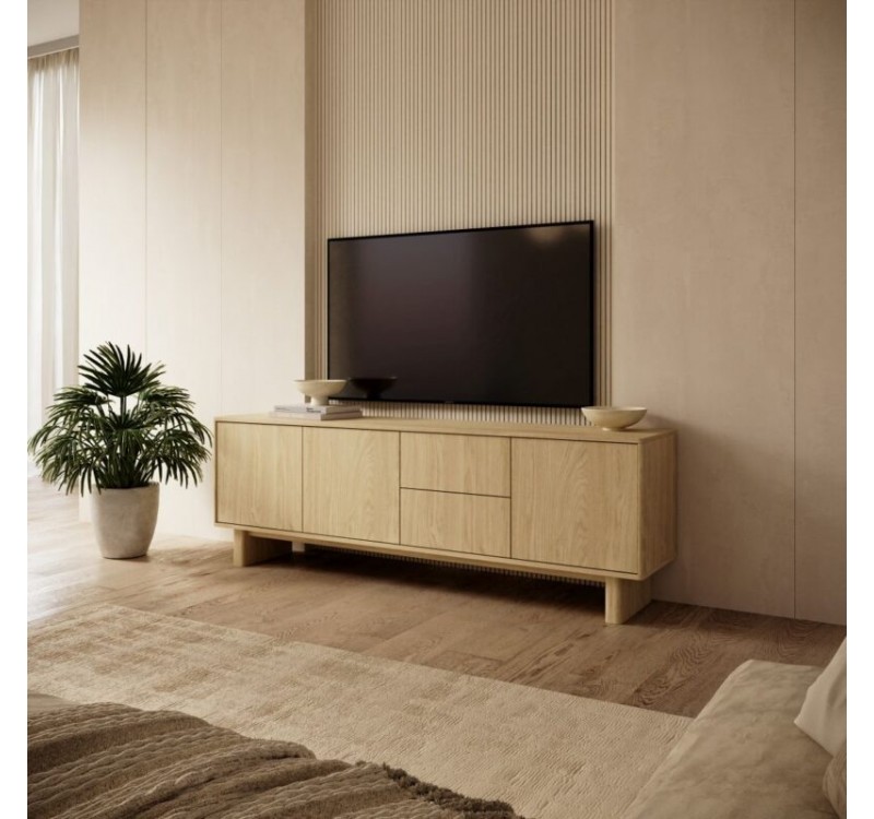 Έπιπλο τηλεόρασης NABU Φυσικό Βελανιδί 183x62x38cm