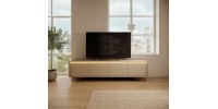 Έπιπλο τηλεόρασης Semi με φωτισμό φυσικό Boliwar + Cappucino 204x54x40cm