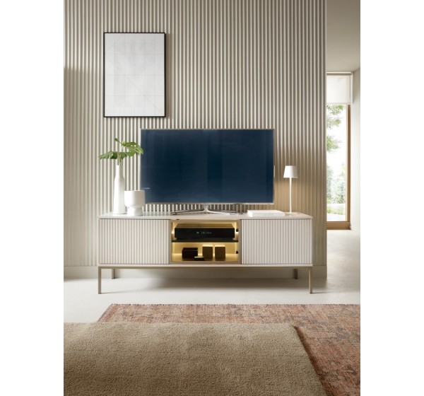 Έπιπλο τηλεόρασης Sento Λευκό Kazmir 154x39x56cm