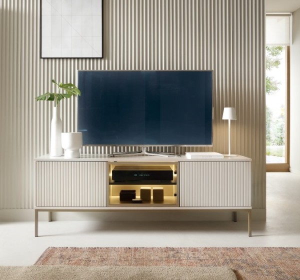Έπιπλο τηλεόρασης Sento Λευκό Kazmir 154x39x56cm