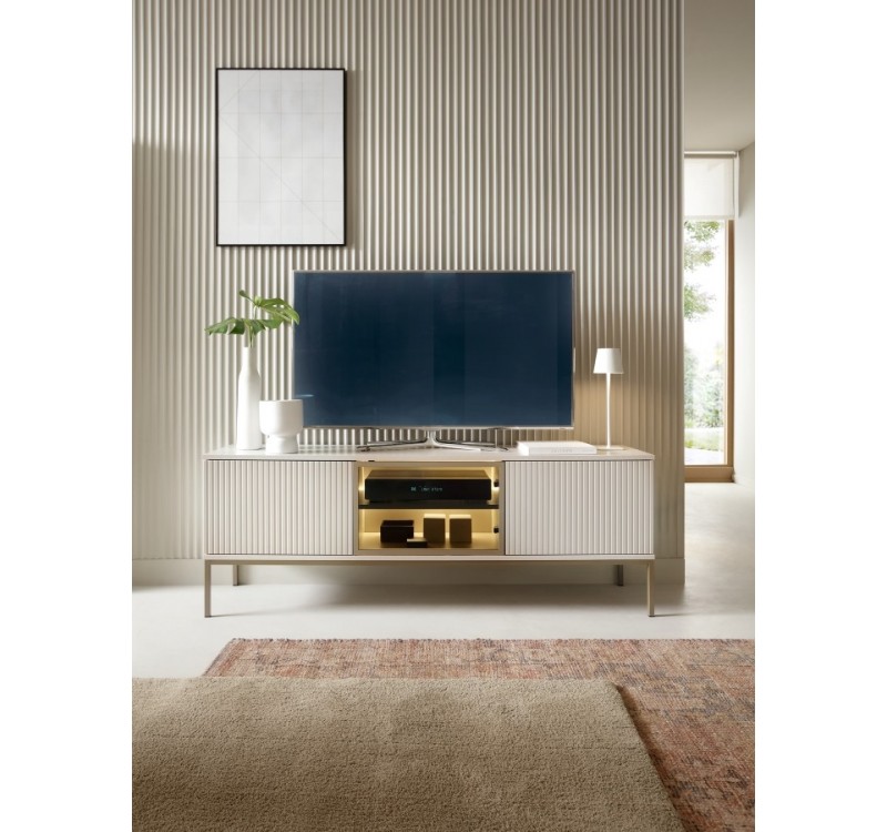 Έπιπλο τηλεόρασης Sento Λευκό Kazmir 154x39x56cm