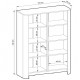 Μπουφές Bari Λευκό Kazmir 103x132x39cm