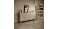 Μπουφές Semi K204 με φωτισμό φυσικό Boliwar + Cappucino 204x84x40cm