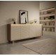 Μπουφές Semi K204 με φωτισμό φυσικό Boliwar + Cappucino 204x84x40cm