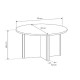 Τραπεζάκι Στρόγγυλο NABU Φυσικό Βελανιδί 90x50x90cm