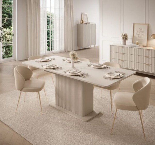 Τραπέζι Lante μπεζ 160-200x90x75cm