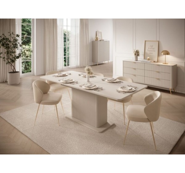 Τραπέζι Lante μπεζ 160-200x90x75cm