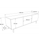 Έπιπλο Τηλεόρασης SEDRA Μπεζ 150x49x42cm