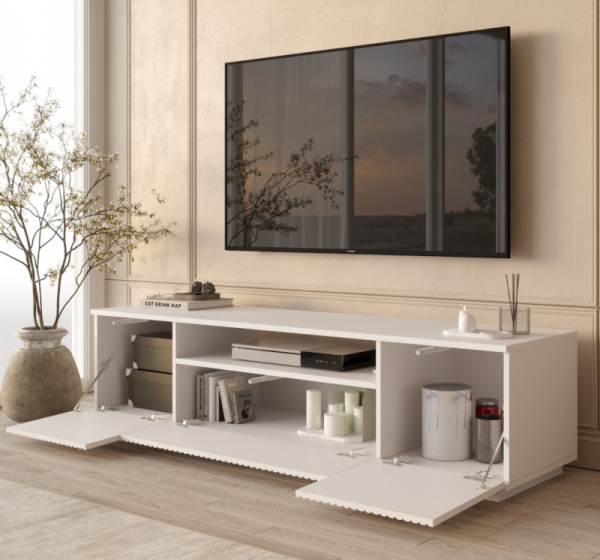 Έπιπλο Τηλεόρασης LN3-W Λευκό 180x45x45cm