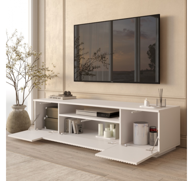Έπιπλο Τηλεόρασης LN3-W Λευκό 180x45x45cm