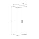 Ντουλάπα GRD-320-FF Trendline Φυσικό Florida 80x187x47cm