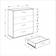 Συρταριέρα SFN-604-FF White Φυσικό Florida 65x78x41cm