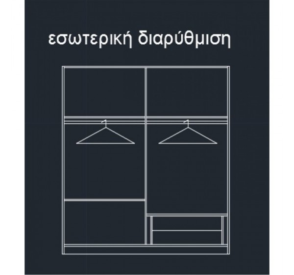 Ντουλάπα 4φυλλη ΡΟΞΑΝ