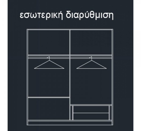 Ντουλάπα 4φυλλη ARIA