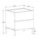 Κομοδίνο KMD-1720-OO Oryana Καρυδιά 55x59x44cm