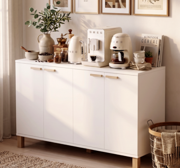 Μπουφές Oslo OL17-W Λευκός 120x74x40cm