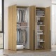 Ντουλάπα GRD-1740-FF Oryana τετράφυλλη 180x210x62cm