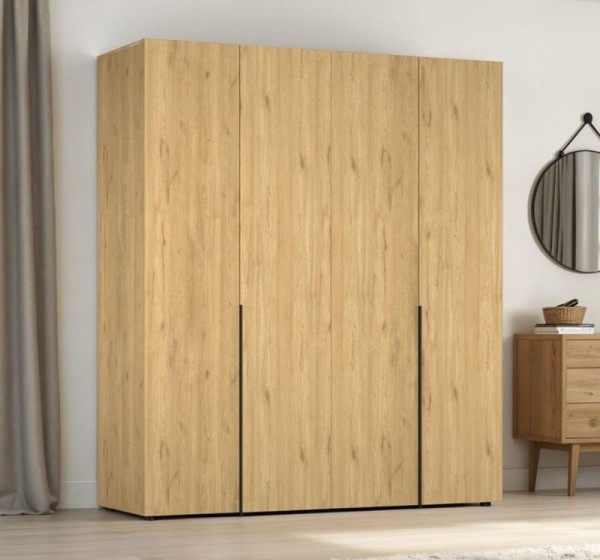 Ντουλάπα GRD-1740-FF Oryana τετράφυλλη 180x210x62cm