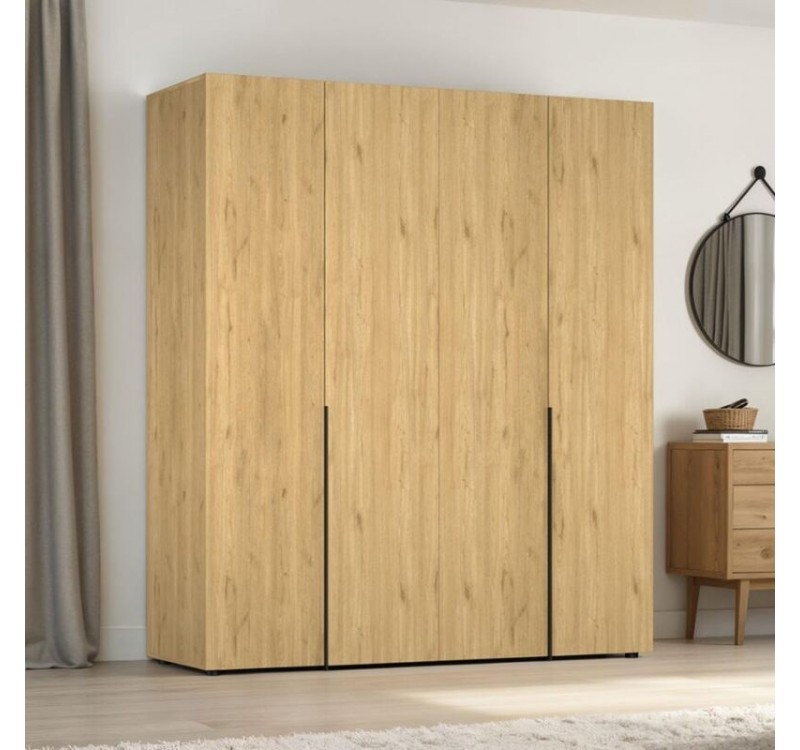 Ντουλάπα GRD-1740-FF Oryana τετράφυλλη 180x210x62cm