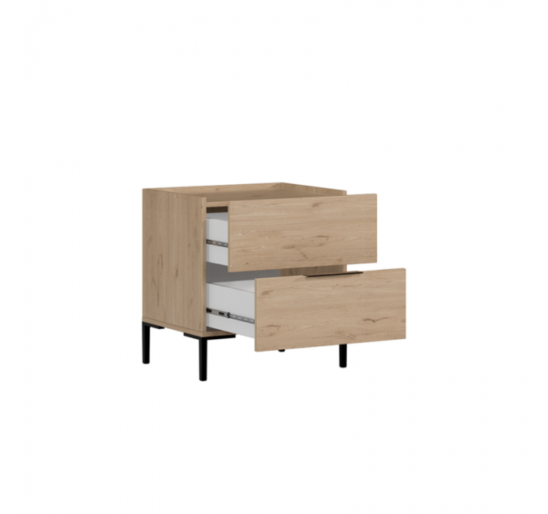 Κομοδίνο KMD-1720-FF Oryana Φυσικό Florida 55x59x44cm