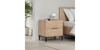 Κομοδίνο KMD-1720-FF Oryana Φυσικό Florida 55x59x44cm