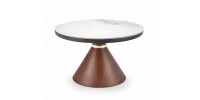 GENESIS coffee table, white marble / walnut / gold DIOMMI V-CH-GENESIS-LAW