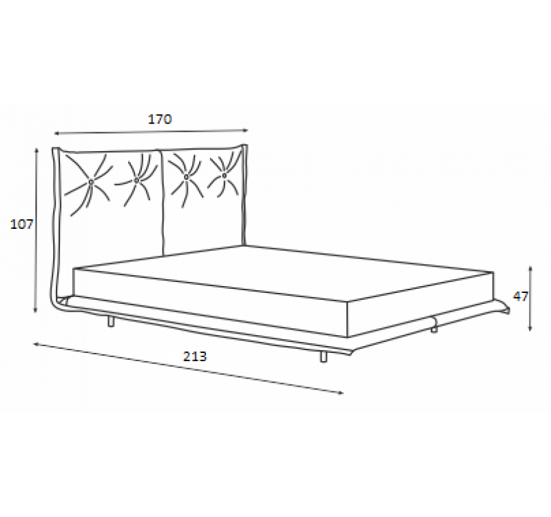 Κρεβάτι επενδυμένο BELLA 160x200 DIOMMI 45-861