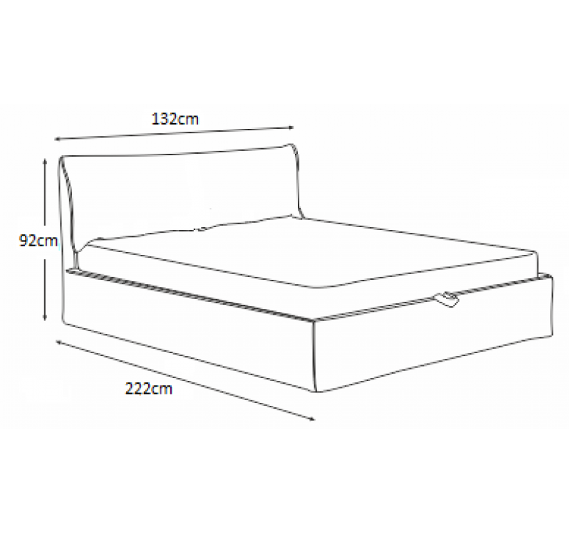 Κρεβάτι επενδυμένο BELLISSIMA 120x200 DIOMMI 45-035